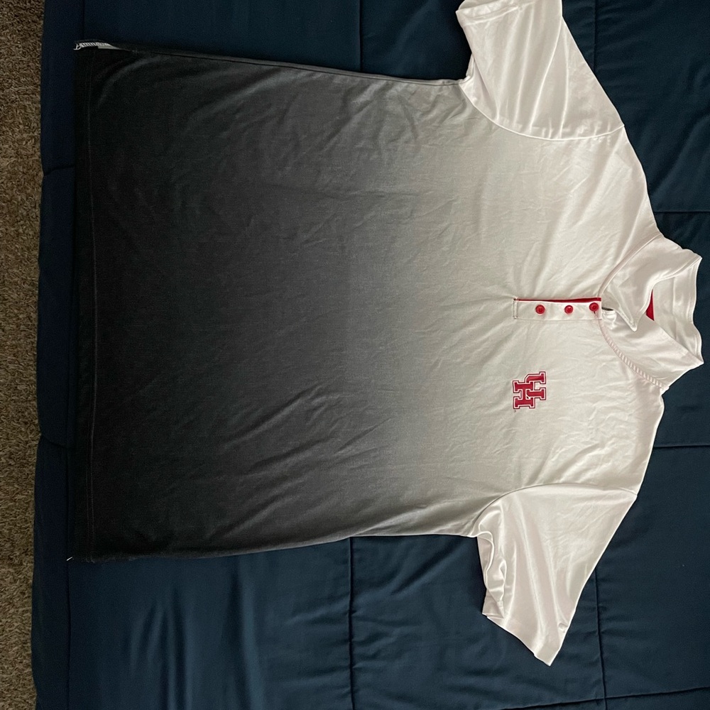 Colosseum Black and White Gradient Men's Shirt - University of Houston